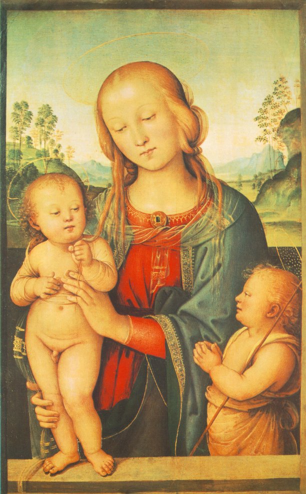 PERUGINO, Pietro Madonna with Child and Little St John a